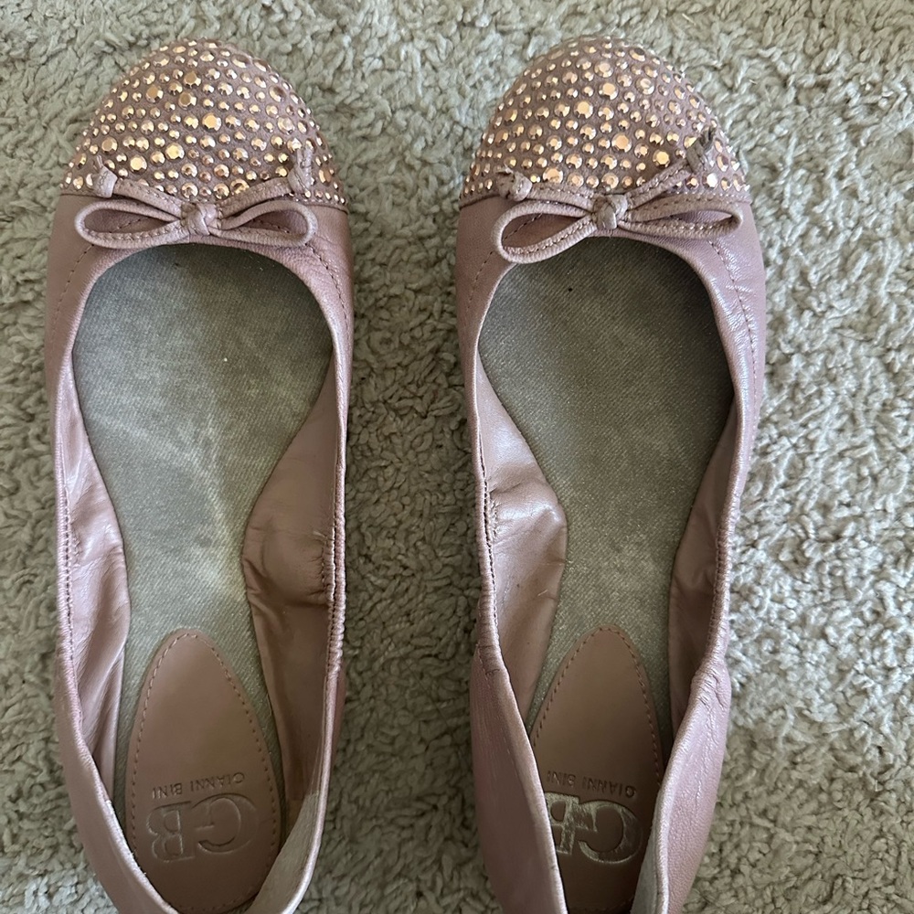 Gianni Bini Blush Studded Flats
